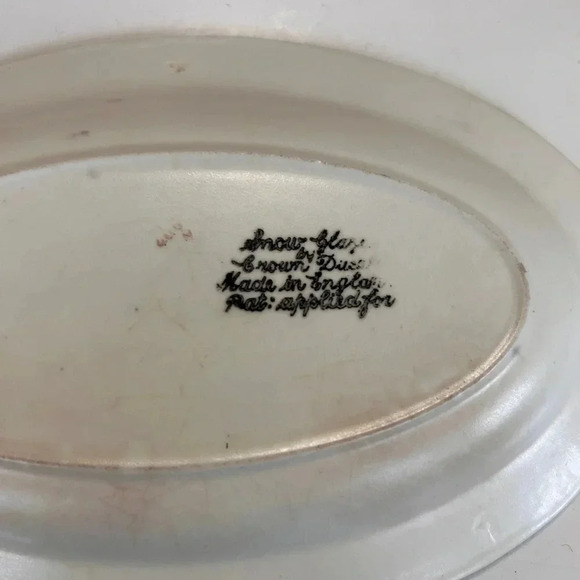 Rare Snow Glazed Crown Ducal Gravy Boat from England - Picture 8 of 10